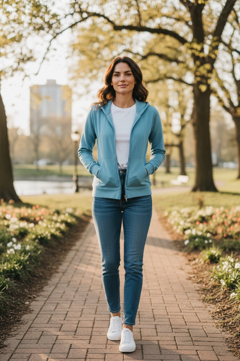 Veste sport bleu - Small
